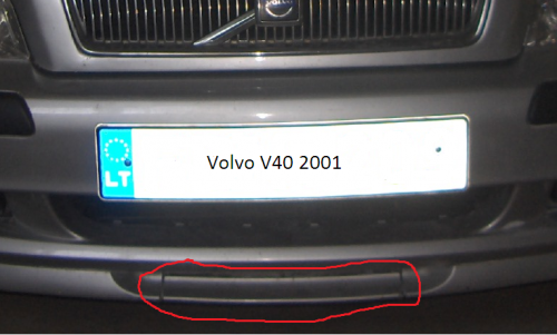 pamesta bamperio dalis